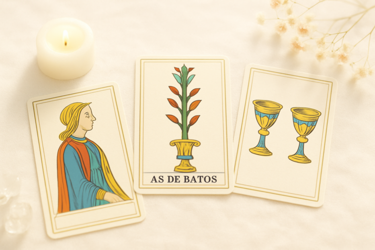 As de Bastos Tarot de Marsella: energía creativa y nuevos comienzos