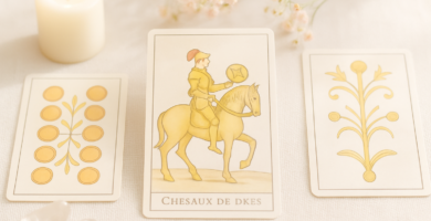 Caballo de Oros Tarot de Marsella: estabilidad y perseverancia en el camino