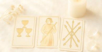 Cinco de Bastos Tarot de Marsella: fortalecimiento a través de desafíos