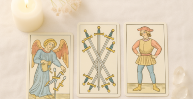 Cinco de Espadas Tarot de Marsella: enfrentar conflictos en la vida