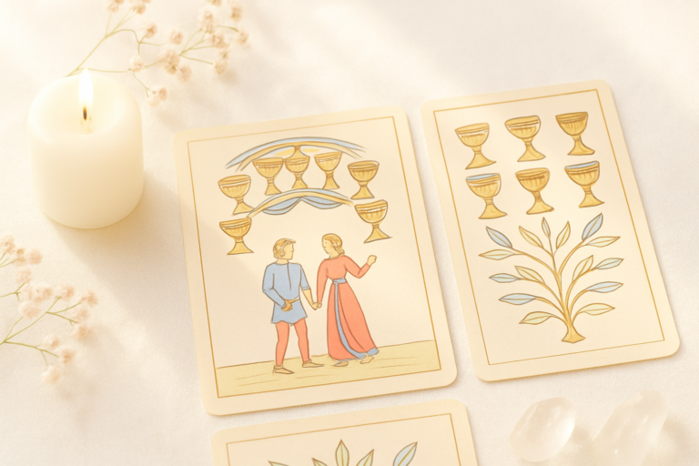 Diez de Copas Tarot de Marsella: para apoyar relaciones felices