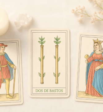 Dos de Bastos Tarot de Marsella: decisiones y crecimiento interior