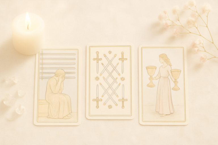 Nueve de Espadas Tarot de Marsella: equilibrio práctico y apertura emocional