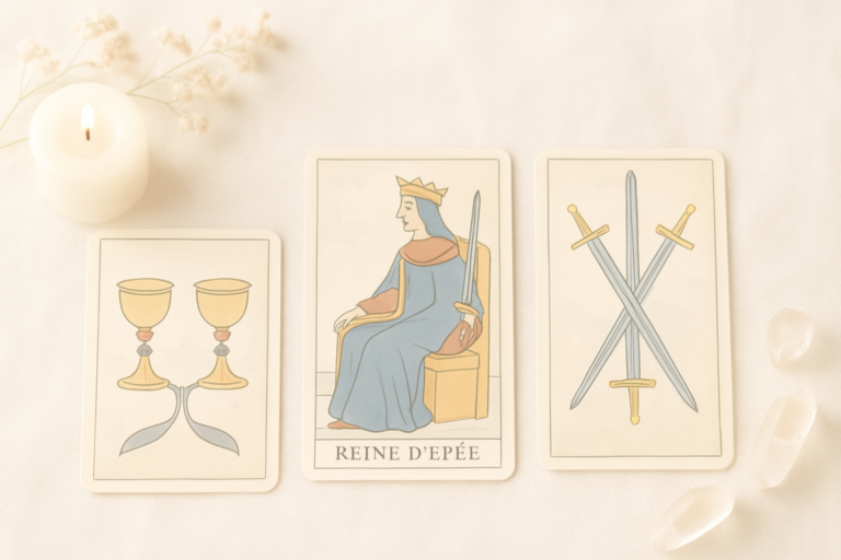 Reina de Espadas Tarot de Marsella: claridad y decisiones conscientes