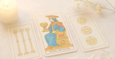 Rey de Copas Tarot de Marsella: apoyo emocional y equilibrio práctico