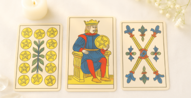 Rey de Oros Tarot de Marsella: estabilidad y éxito tangible