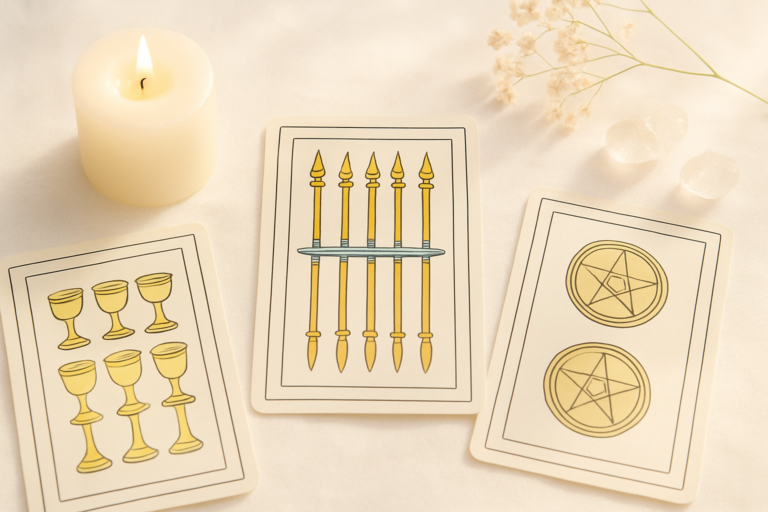 Seis de Espadas Tarot de Marsella: avances y transformación