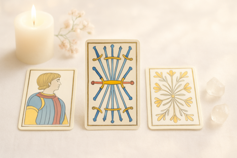 Siete de Espadas Tarot de Marsella: decisiones conscientes y estrategia práctica