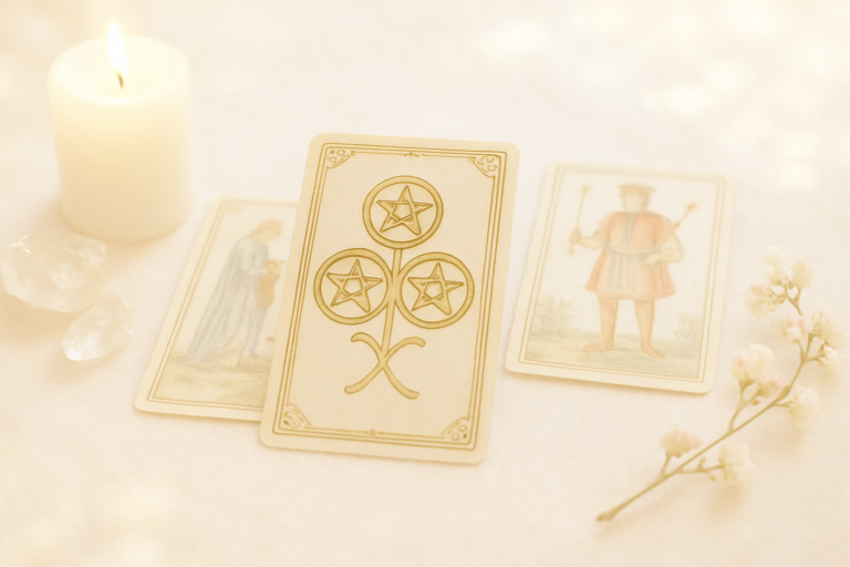 Three of Pentacles Tarot Meaning: Collaboration and Spiritual Growth
