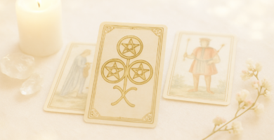 El Tres de Oros Tarot de Marsella: cooperación y logros en equipo