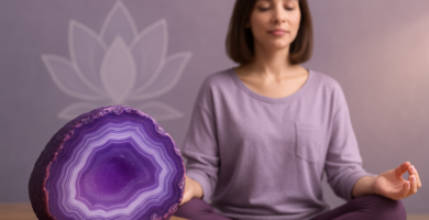 Ágata Lila: Propiedades mágicas para paz y intuición