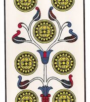 Siete de Oros Tarot de Marsella: paciencia y crecimiento personal