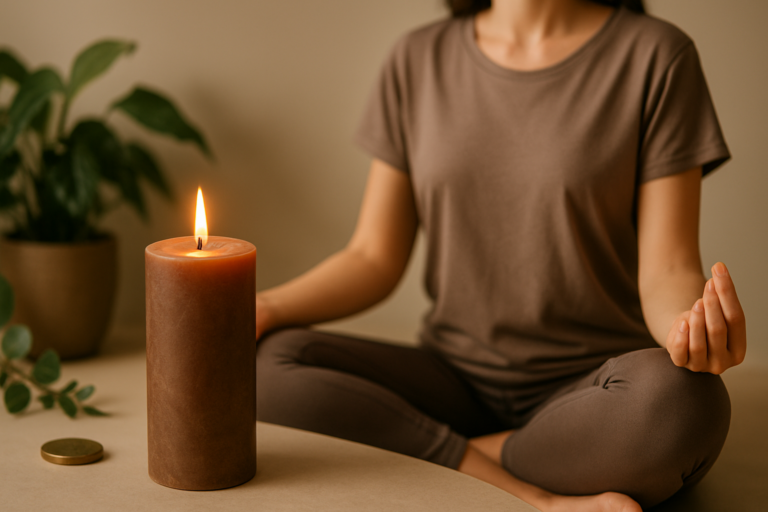 Significado espiritual de la vela marrón y sus usos
