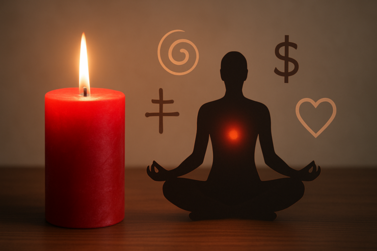 Significado espiritual y poder de la vela roja